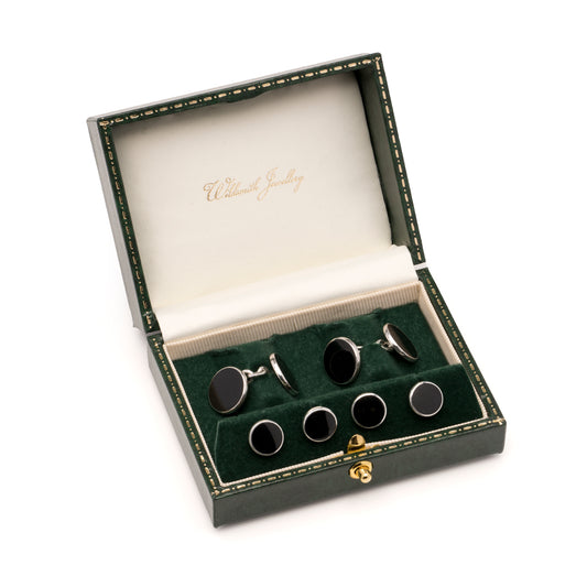 Enamel & Sterling Silver Round Dress Set - Wildsmith Jewellery