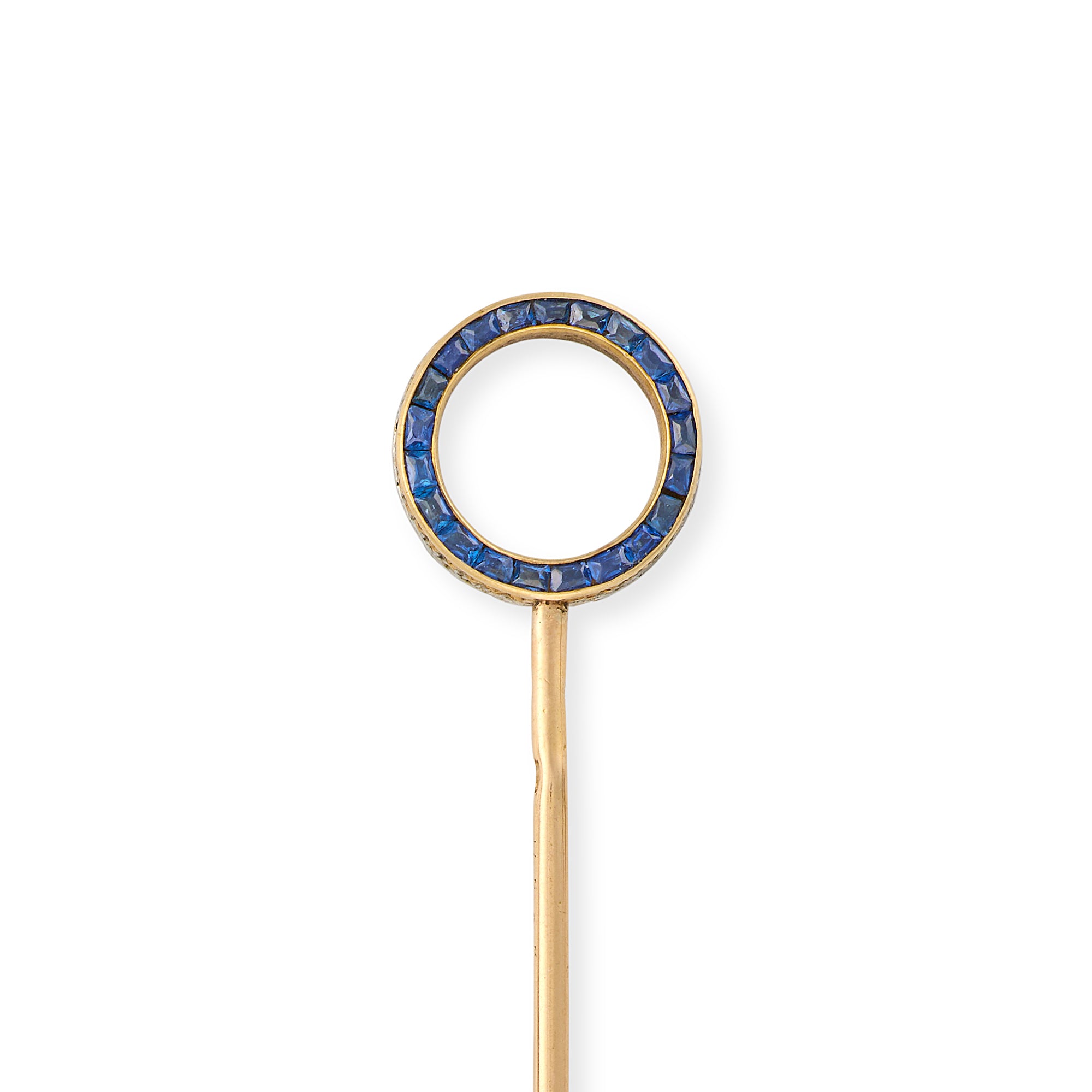 Antique Sapphire & Diamond Winning Post Stickpin - Wildsmith Jewellery