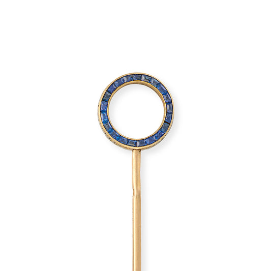 Antique Sapphire & Diamond Winning Post Stickpin - Wildsmith Jewellery