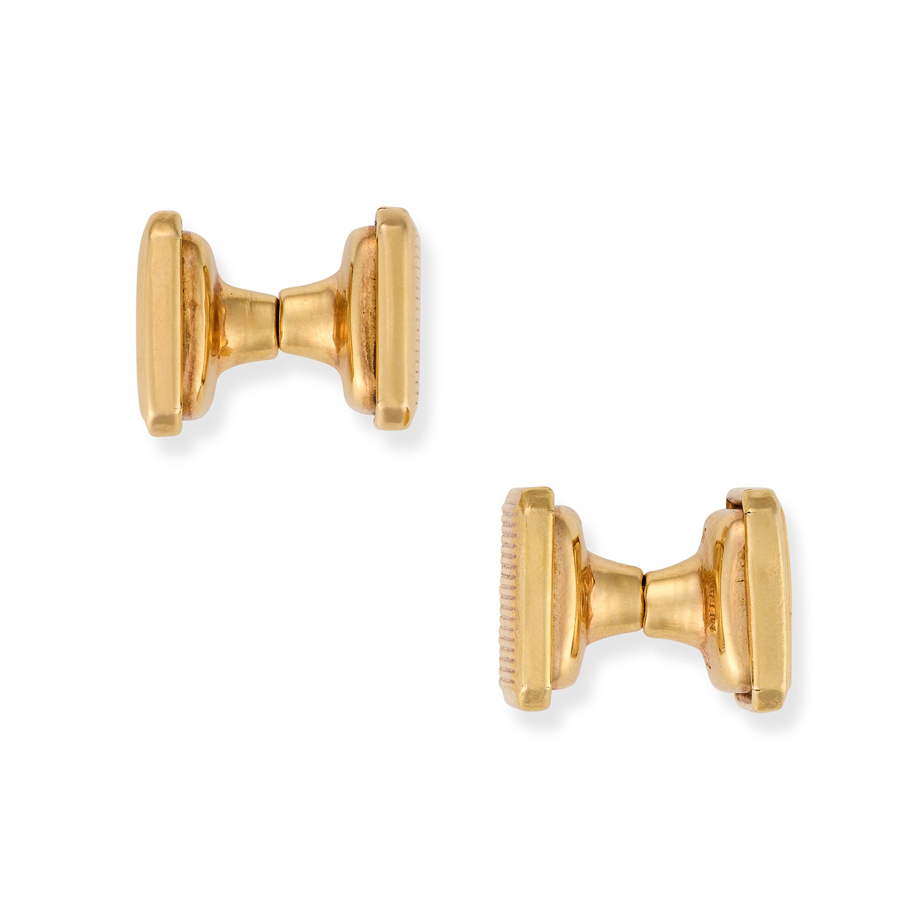 18ct Gold Cufflinks, French