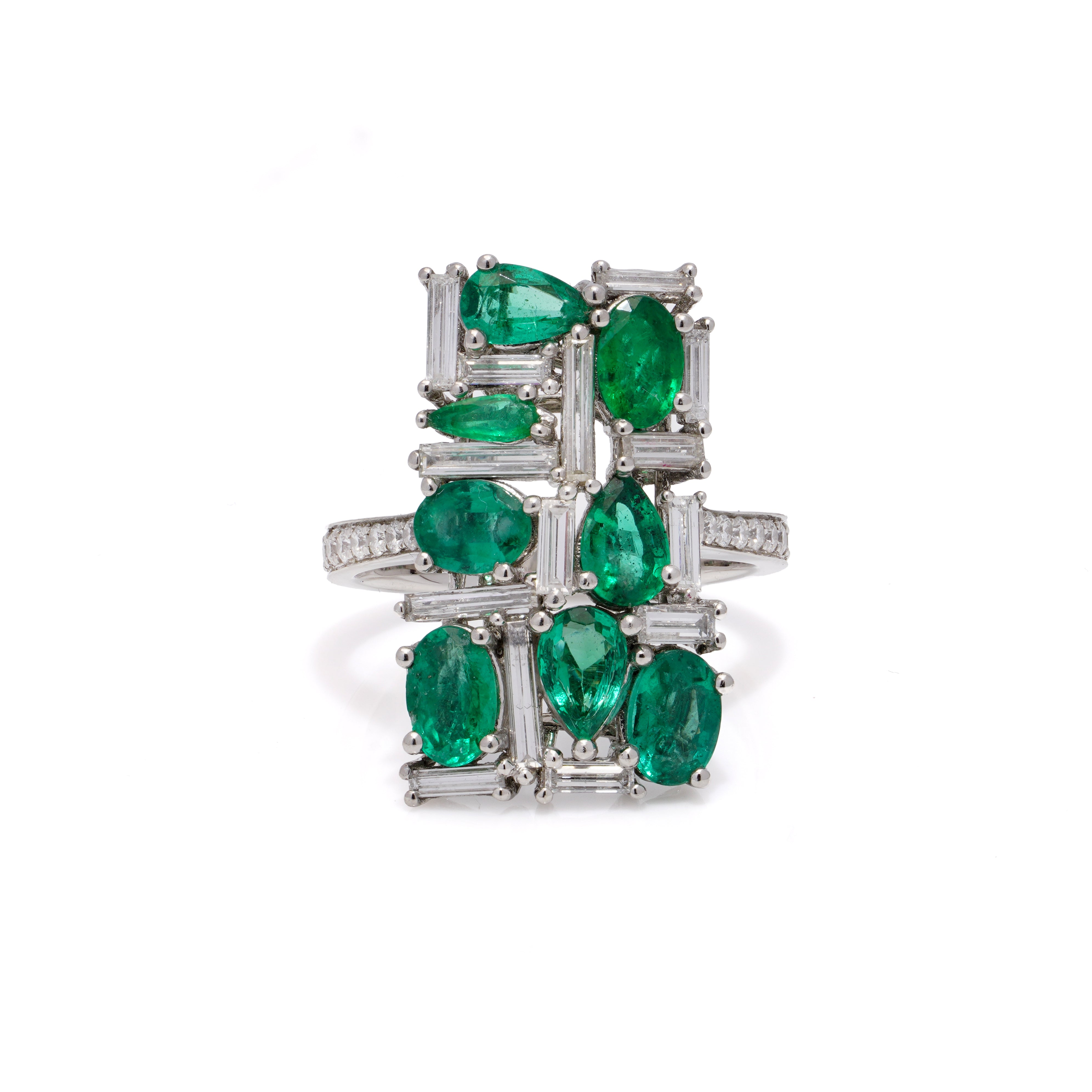 Emerald and Diamond Ring - Wildsmith Jewellery