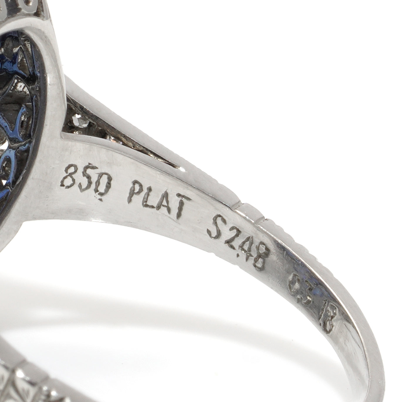 Art Deco Style Sapphire & Diamond Ring - Wildsmith Jewellery