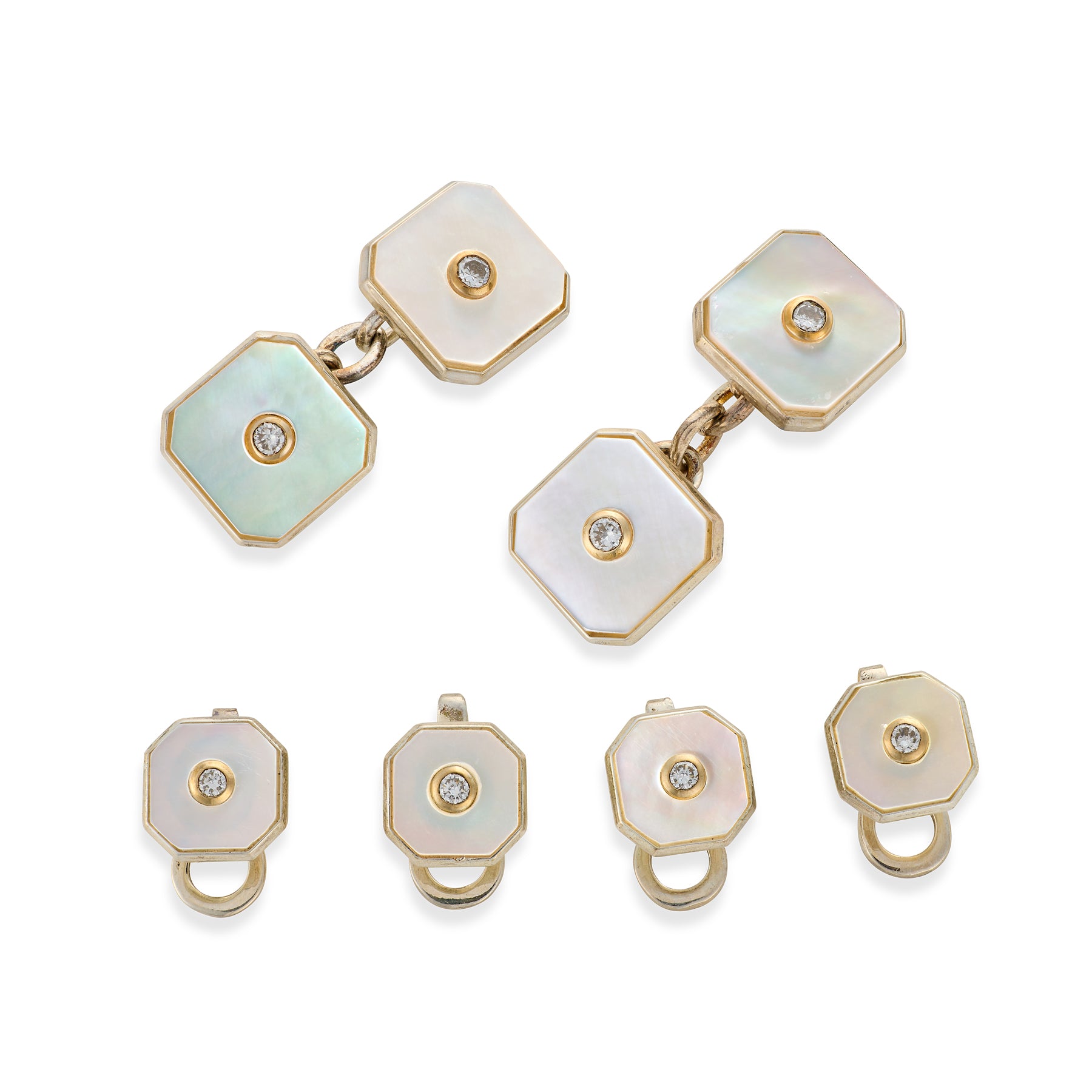 Diamond & Mother of Pearl Octagonal Dress Set