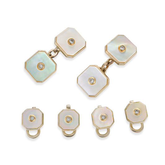 Diamond & Mother of Pearl Octagonal Dress Set