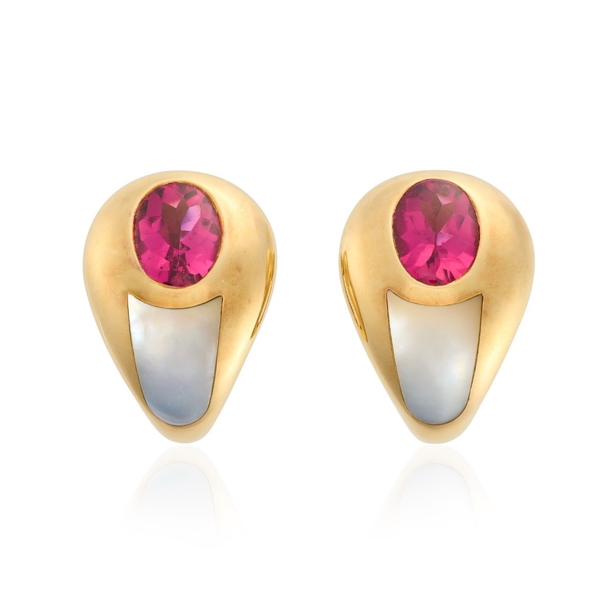 Vintage Mauboussin Paris "Aloha" Tourmaline Earrings - Wildsmith Jewellery