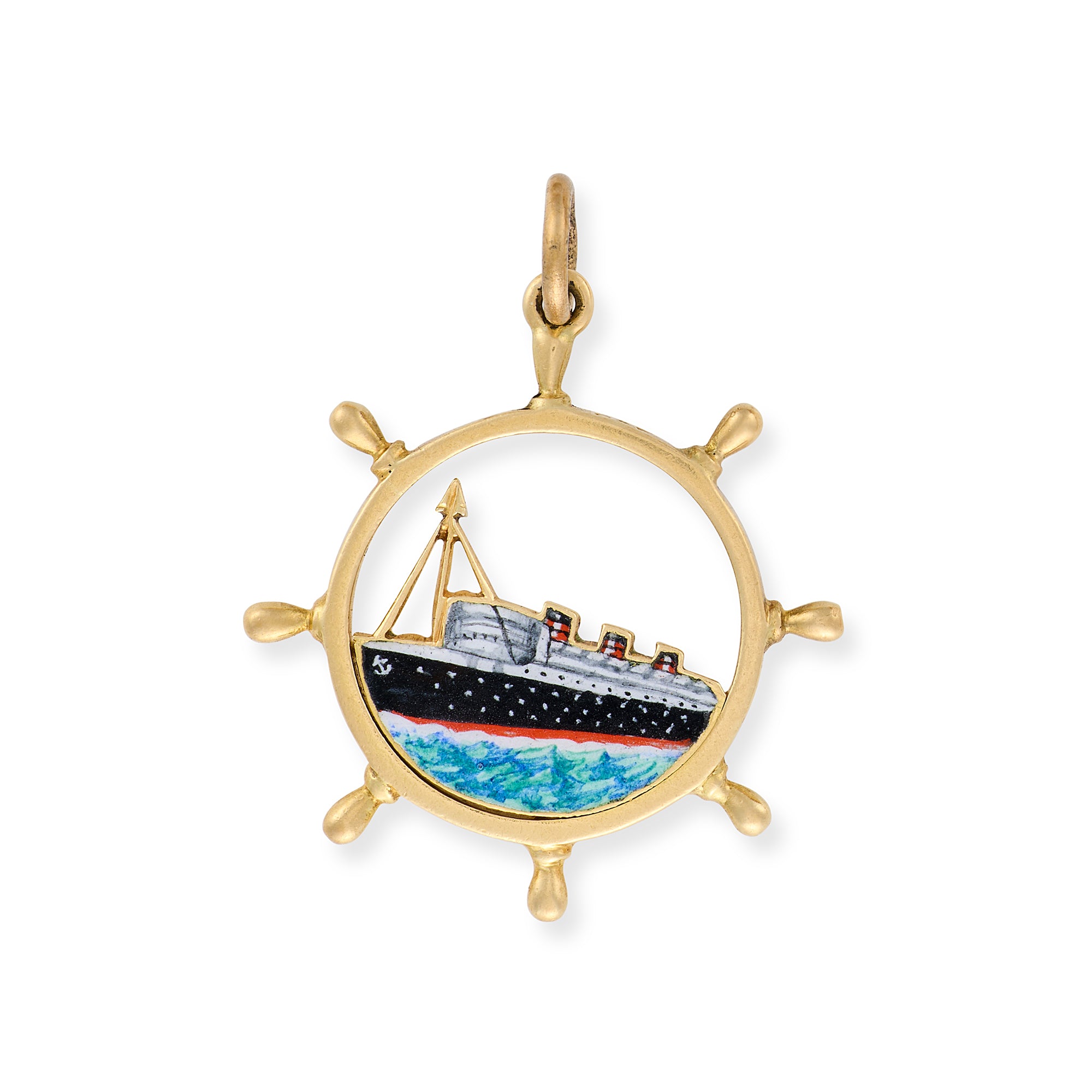 Enamel & 18ct Queen Mary Charm