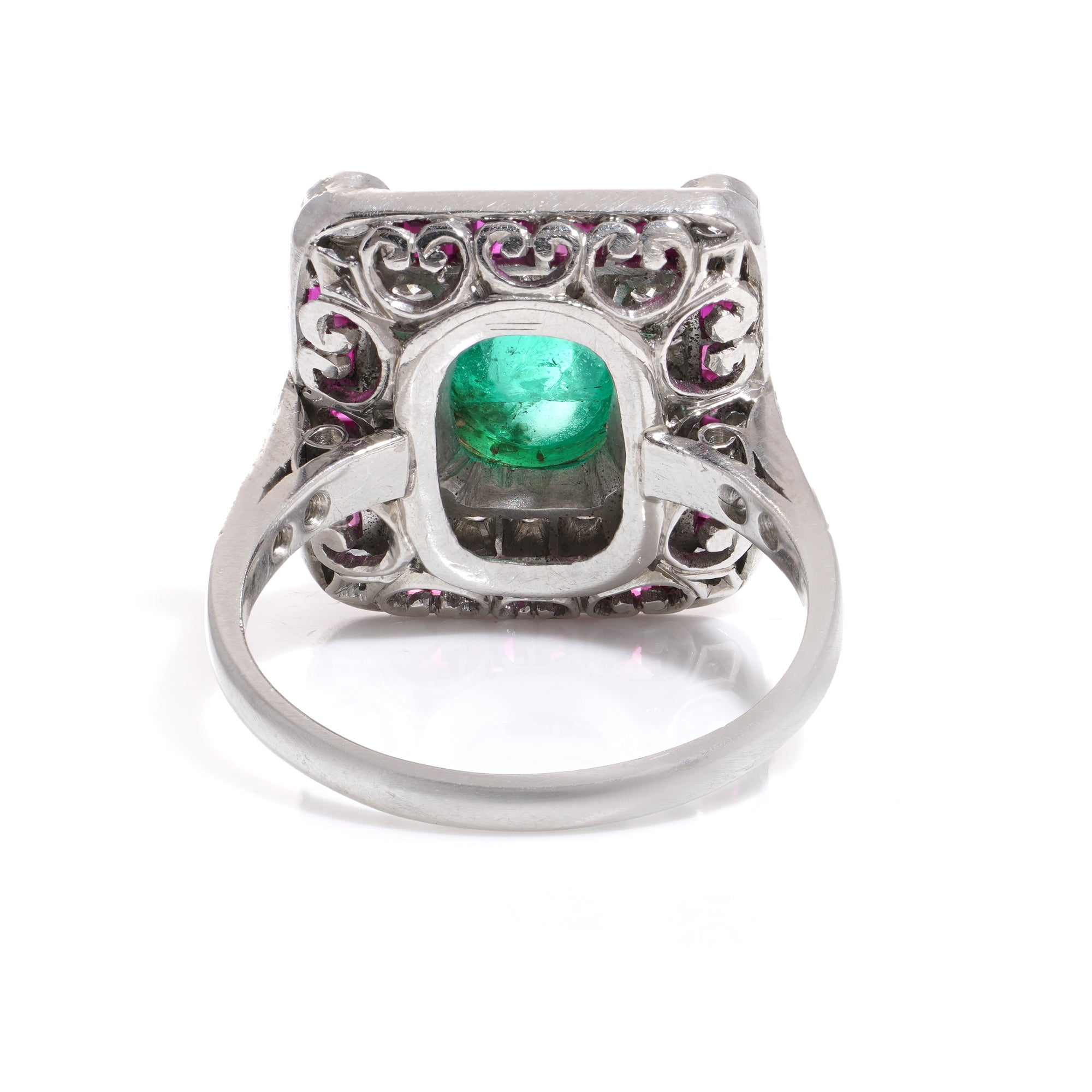 Emerald, Ruby & Diamond Ring - Wildsmith Jewellery