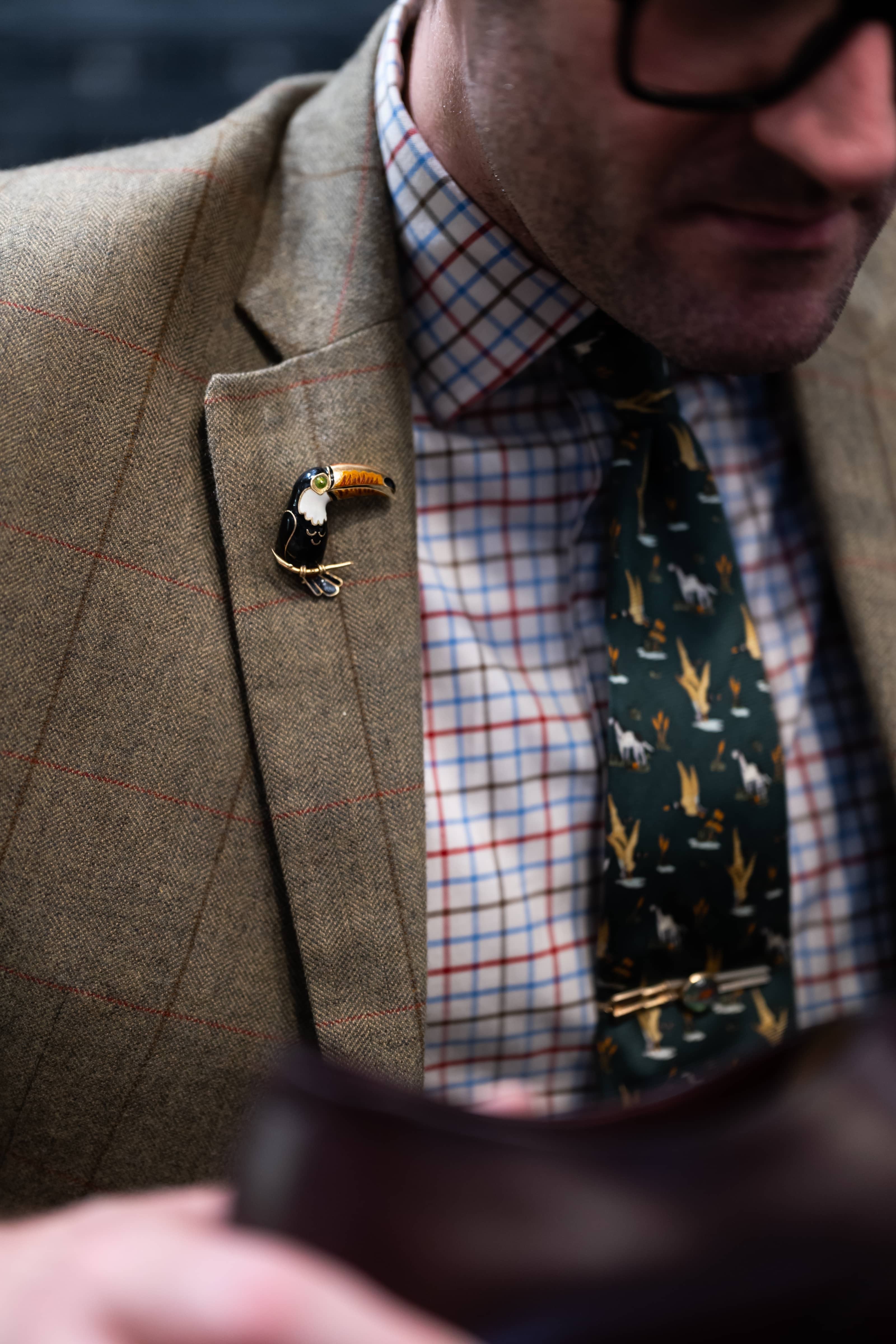 Vintage Gold and Enamel Toucan Brooch - Wildsmith Jewellery