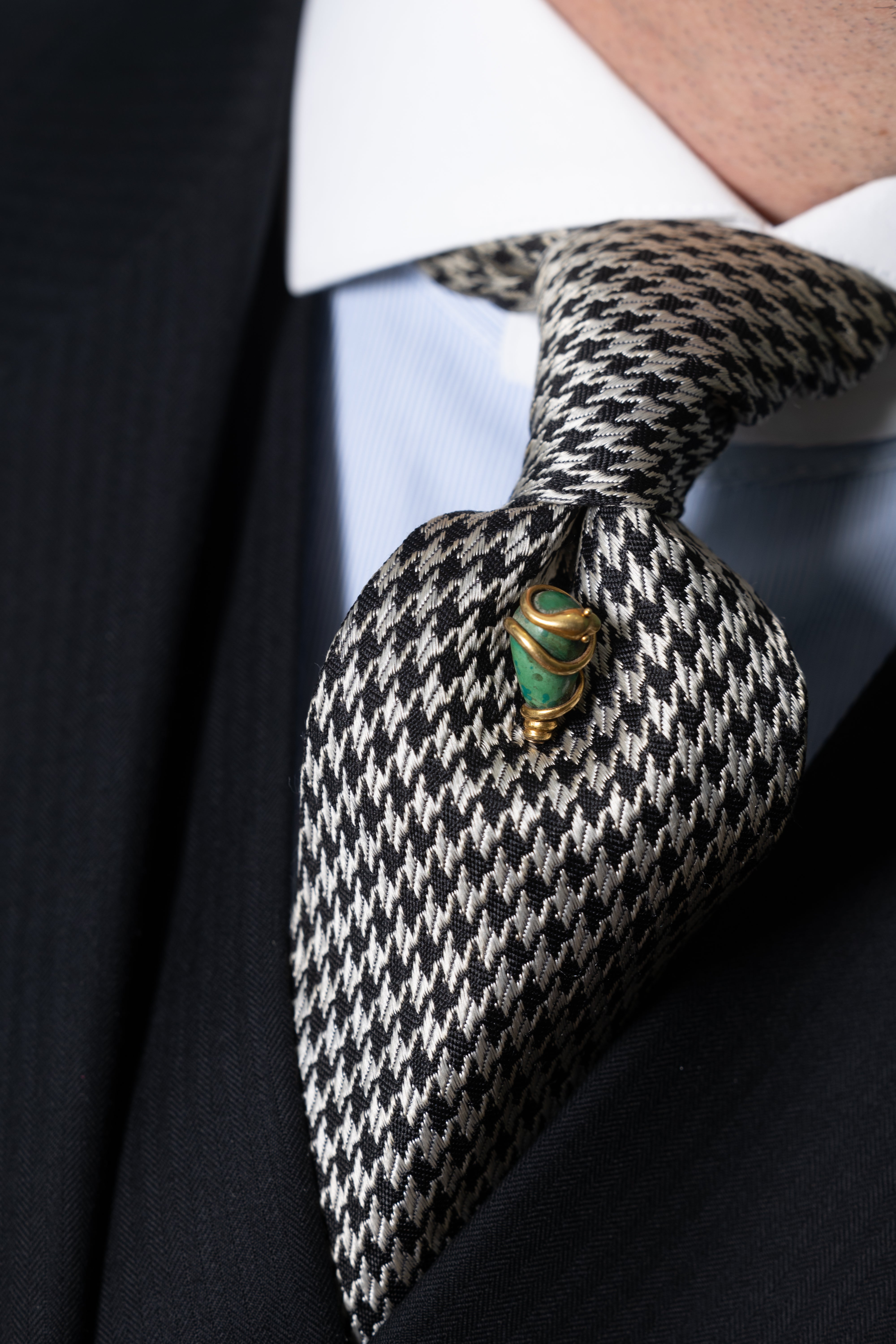 Victorian Malachite Snake Stickpin - Wildsmith Jewellery