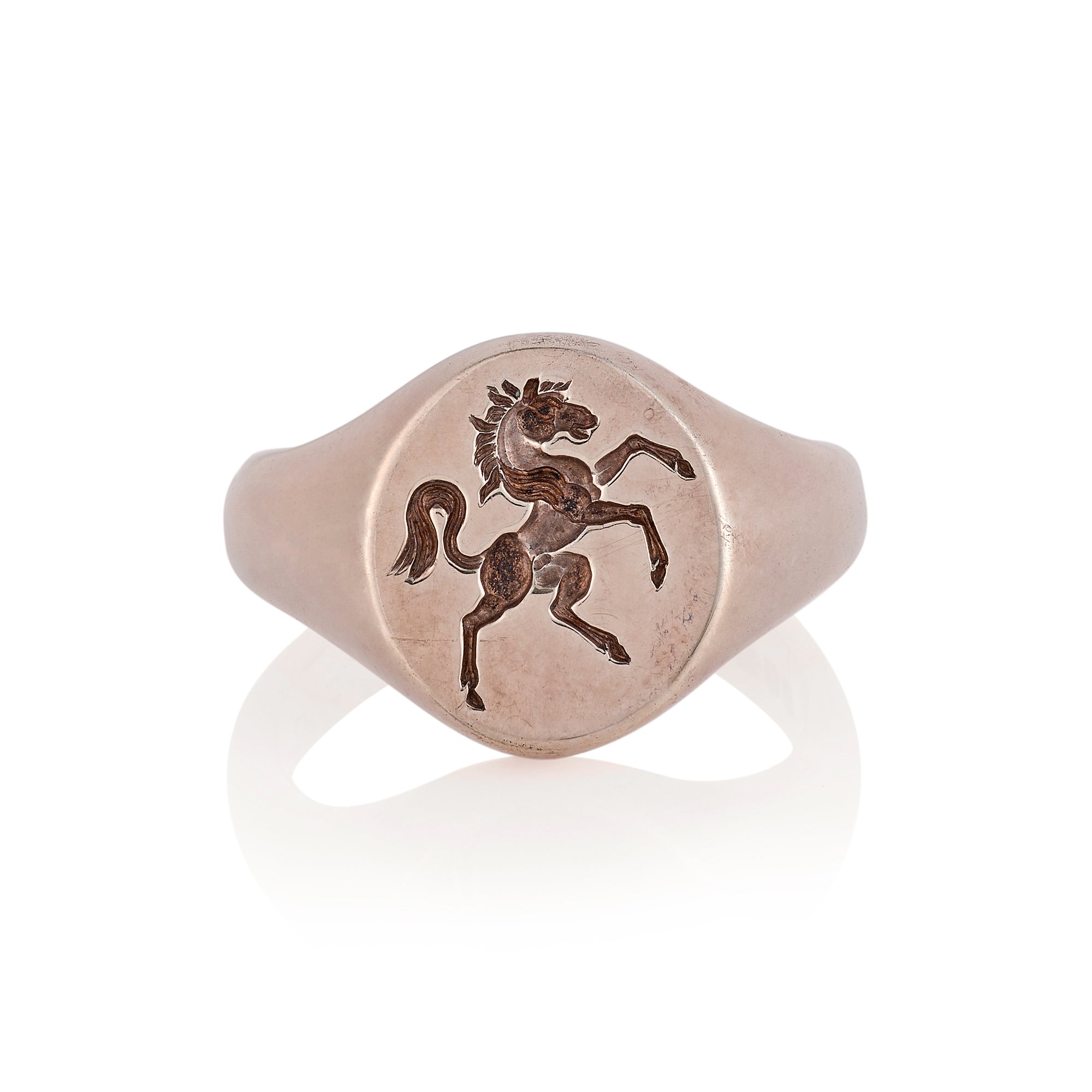 10.5 x 8.5mm Ladies Oxford Oval Signet Ring - Wildsmith Jewellery