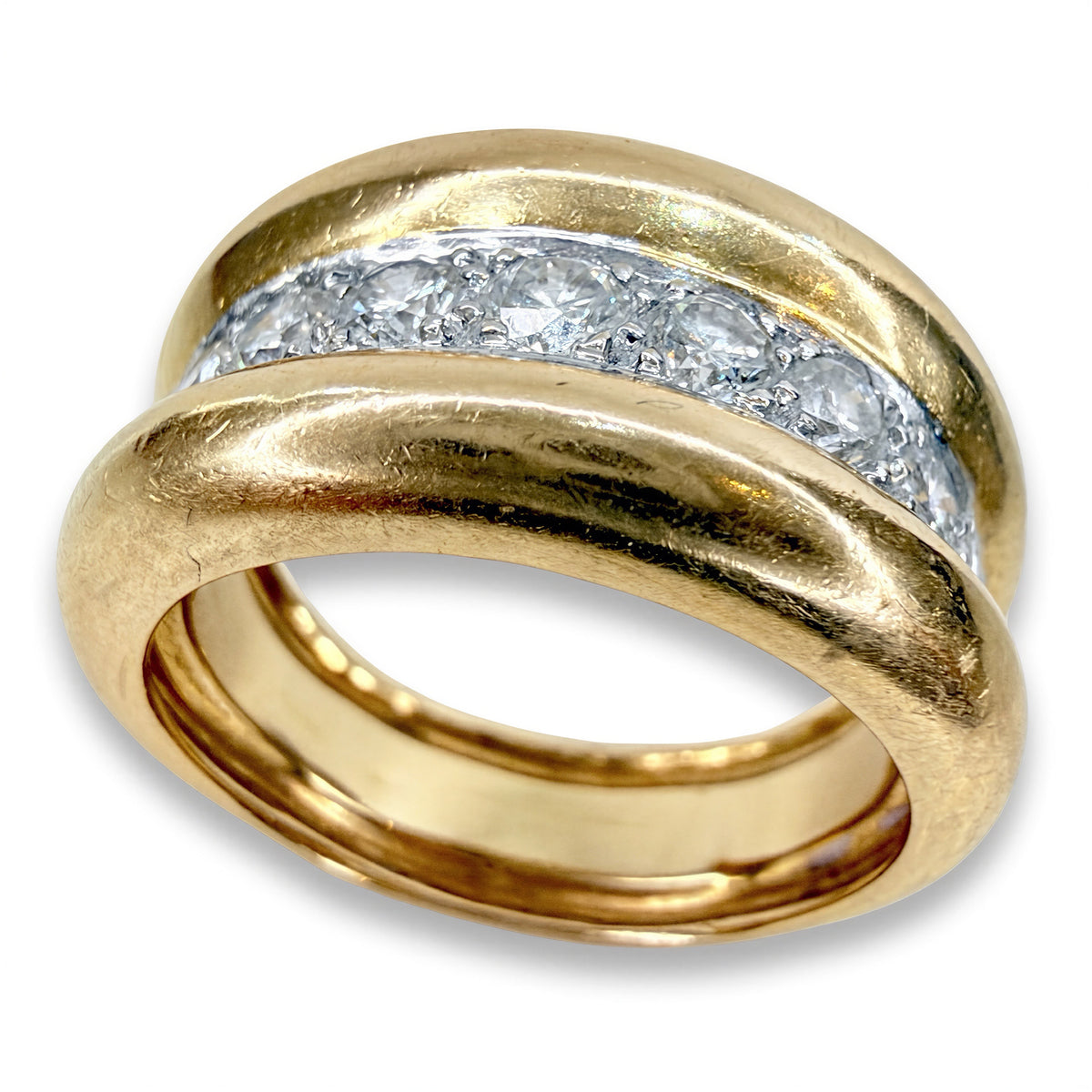 French Diamond Band Ring