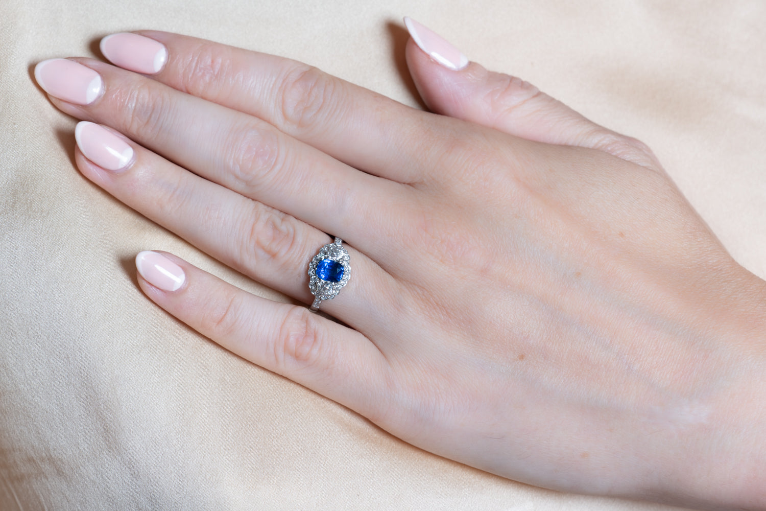 Sapphire and Diamond Engagement Ring - Wildsmith Jewellery
