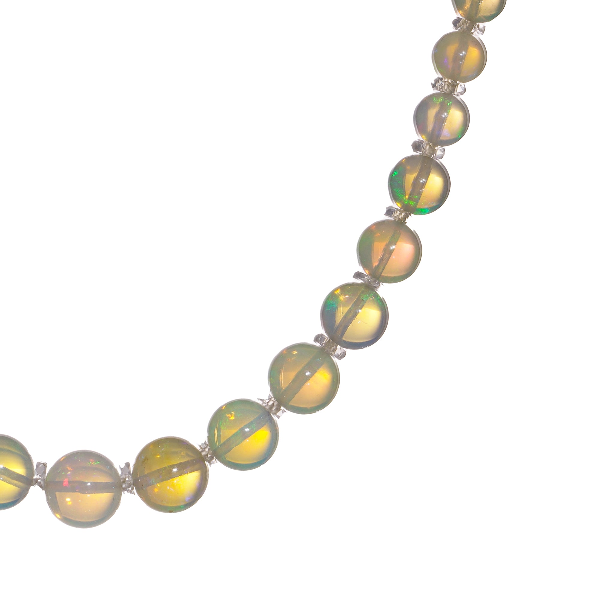 Opal Bead & Rock Crystal Necklace - Wildsmith Jewellery