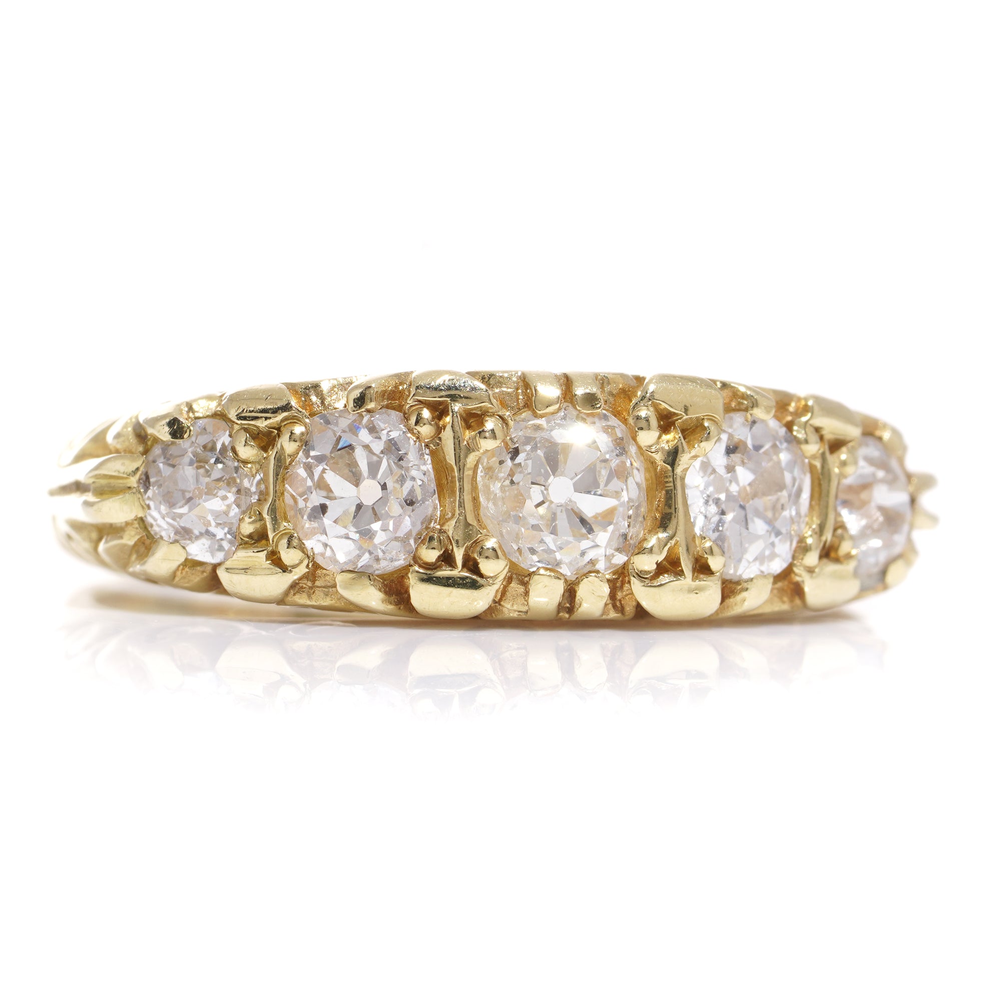 Gold & Diamond Five Stone Ring - Wildsmith Jewellery