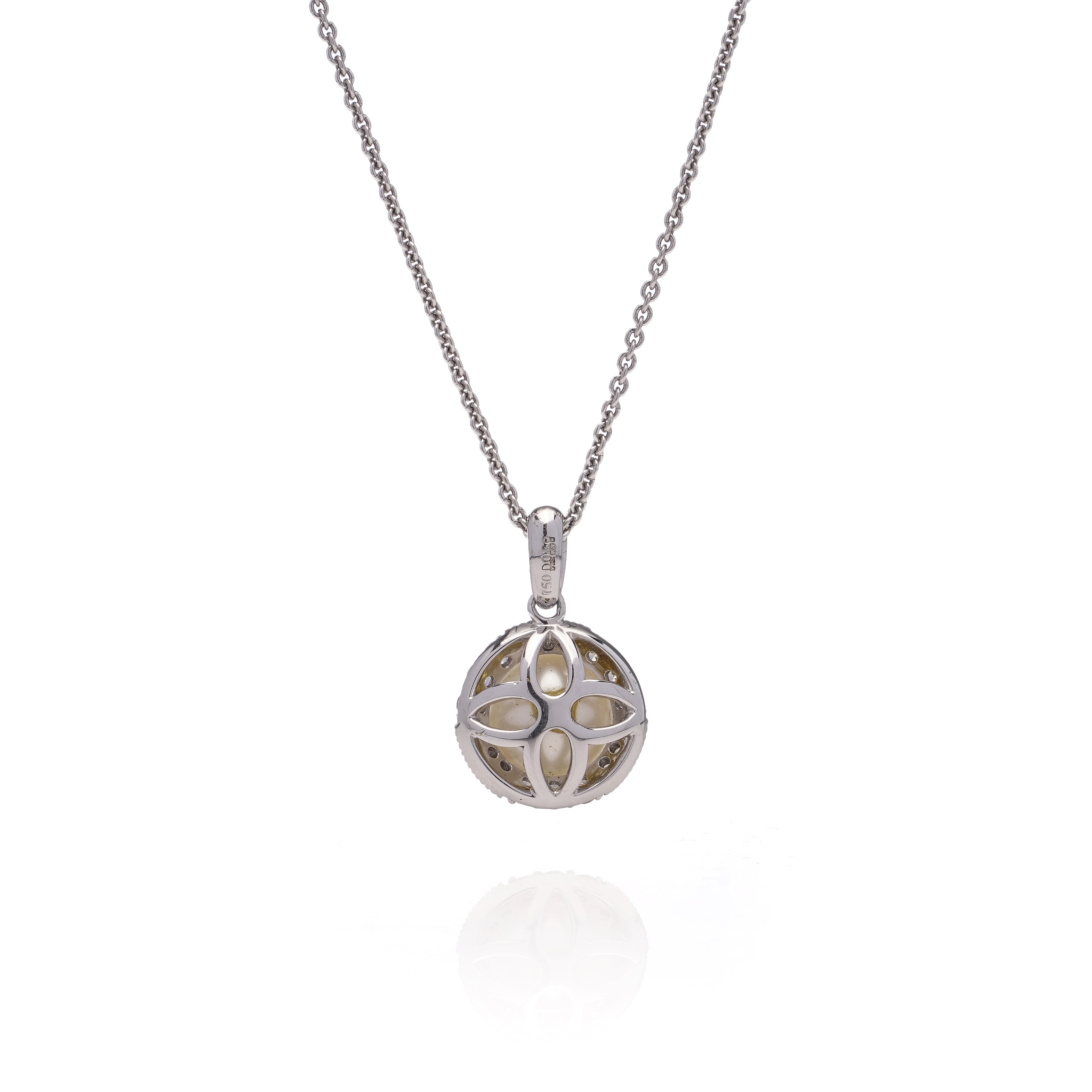 Pearl & Diamond Cluster Pendant - Wildsmith Jewellery