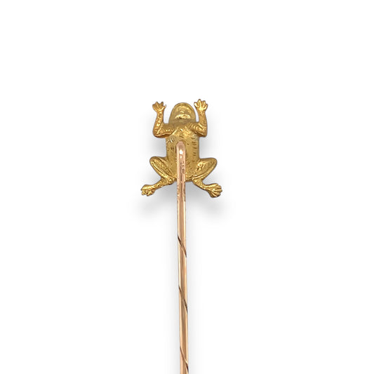 Antique Gold Frog Stickpin - Wildsmith Jewellery