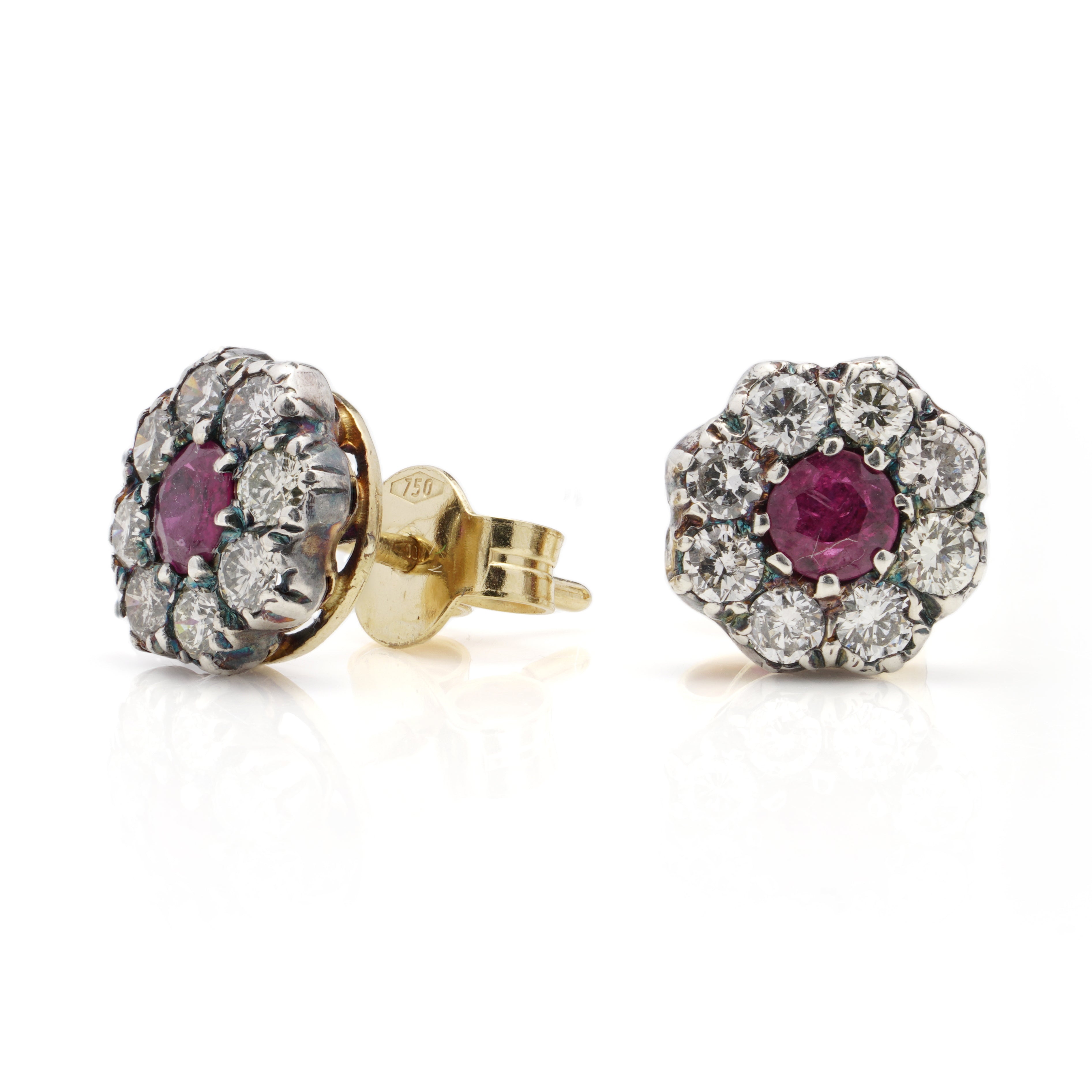 Ruby and Diamond Earrings - Wildsmith Jewellery