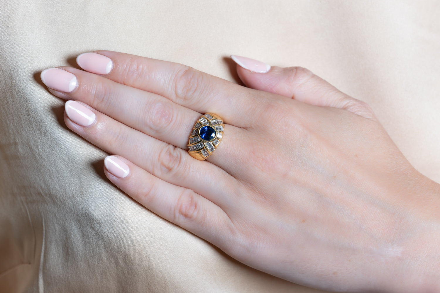 Vintage Sapphire & Diamond Ring - Wildsmith Jewellery