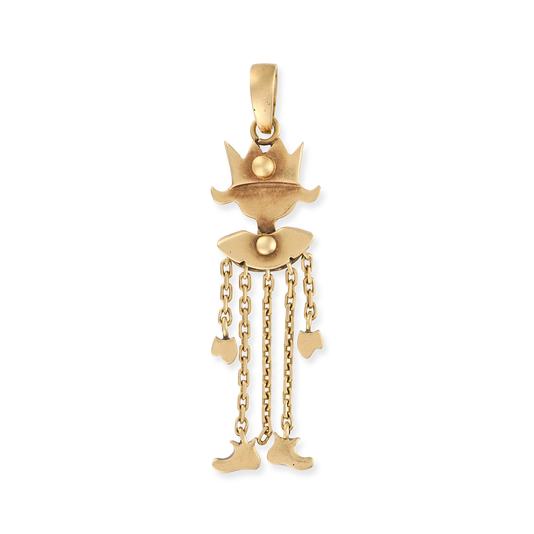 Vintage Gold Clown Pendant - Wildsmith Jewellery