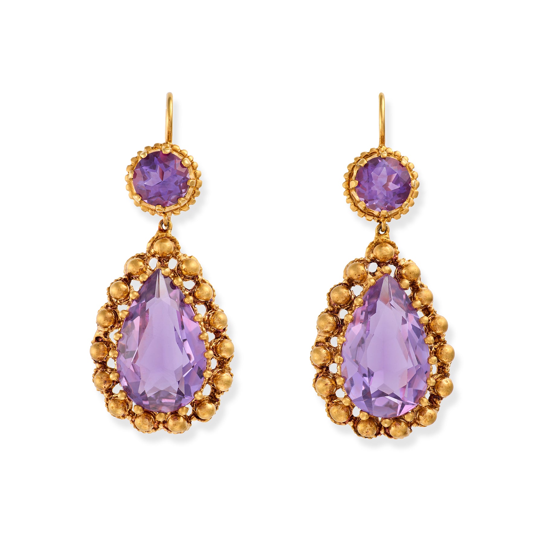 Victorian Amethyst Drop Earrings