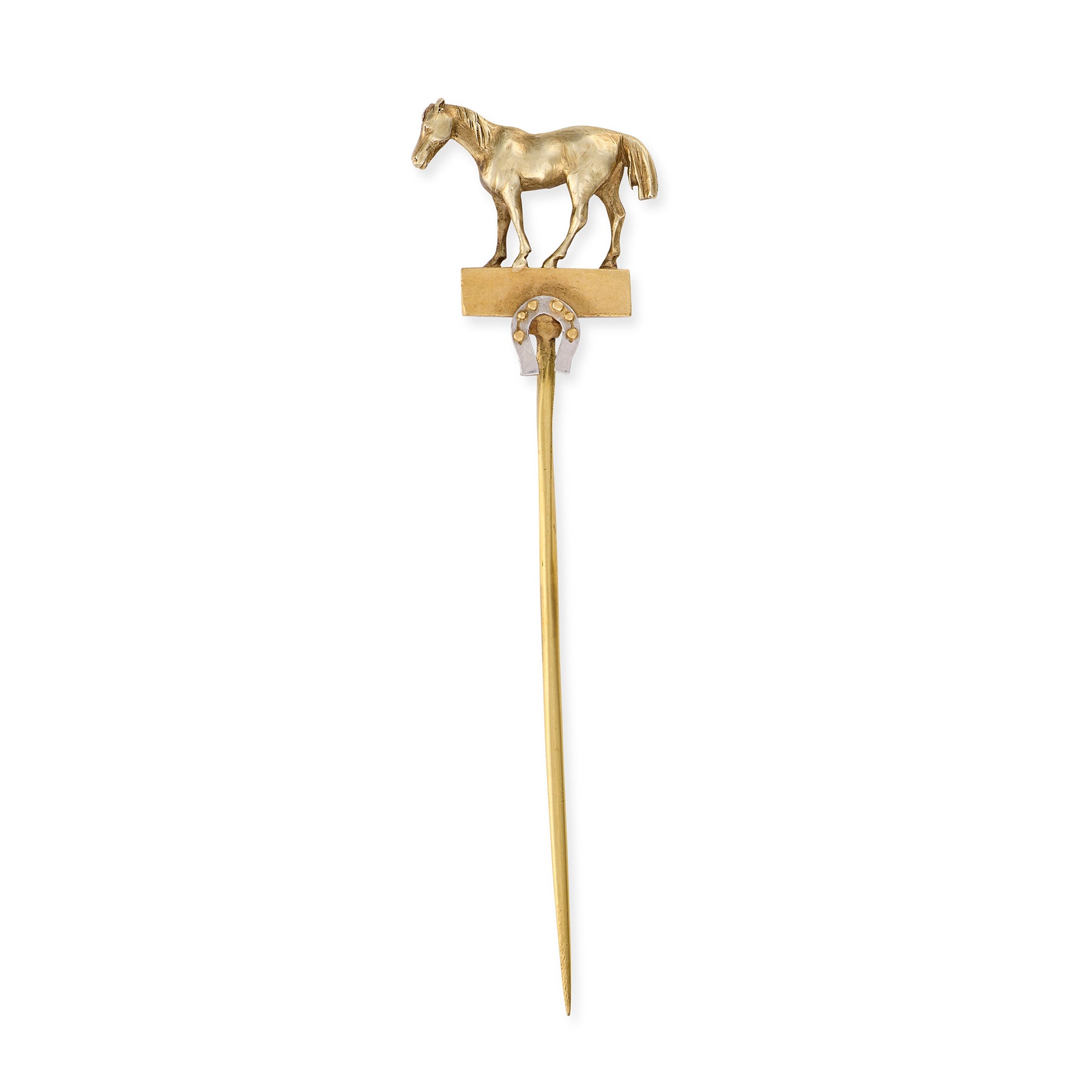 Antique 18ct Gold Horse Stickpin