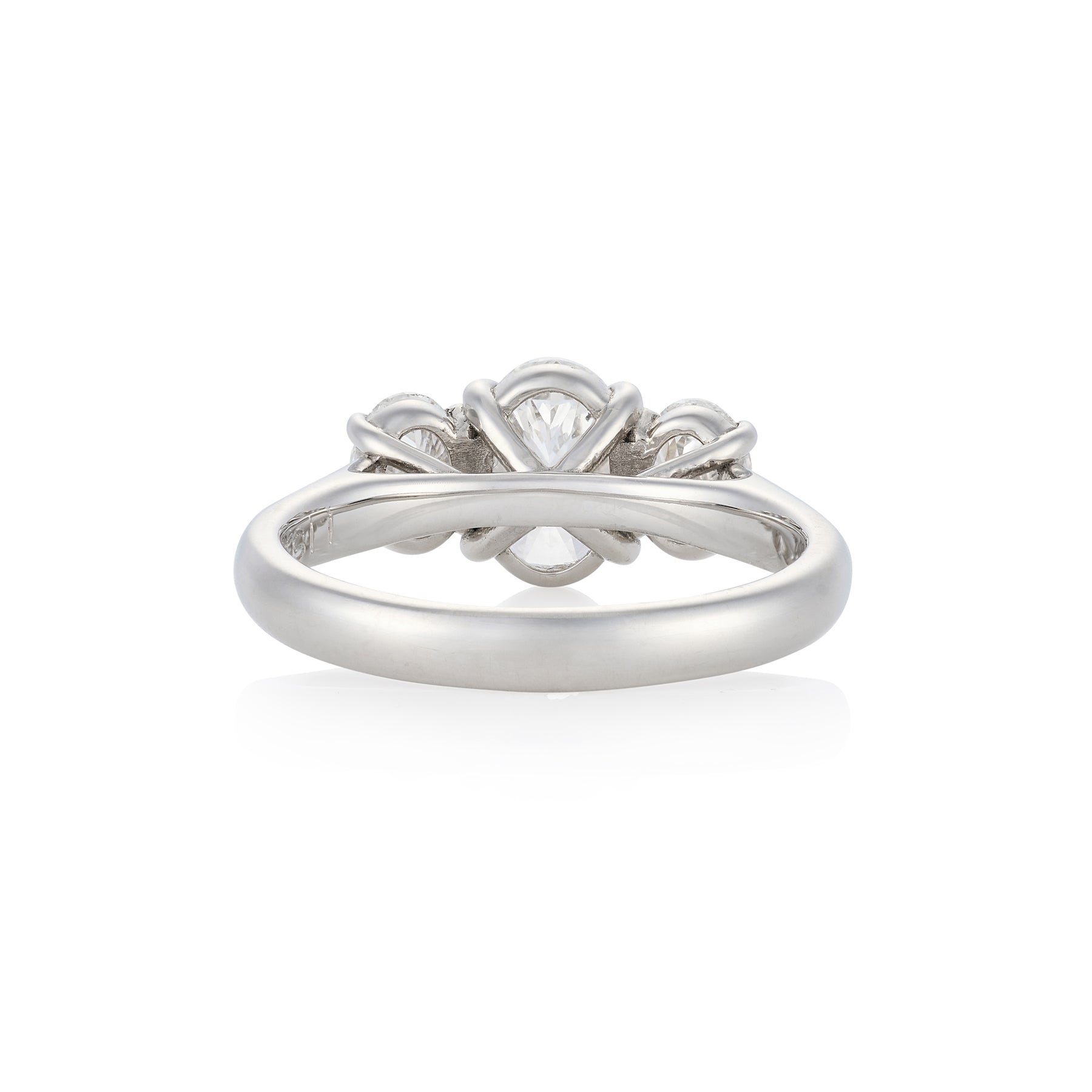 2ct GIA Certified Oval Diamond Three Stone Ring - Wildsmith Jewellery