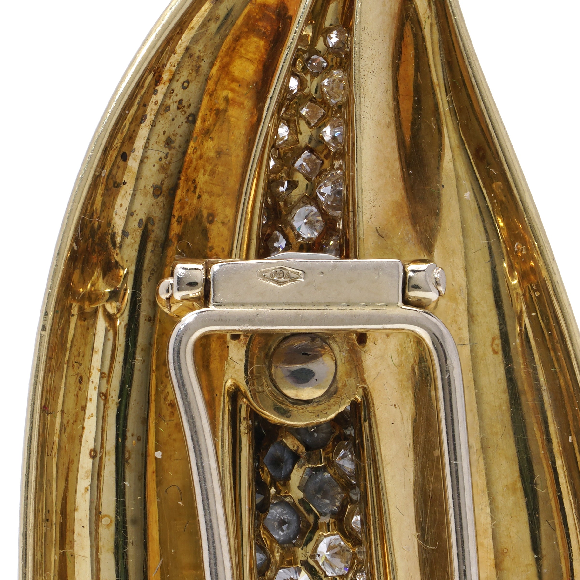 18ct Gold & Diamond Lily Brooch - Wildsmith Jewellery
