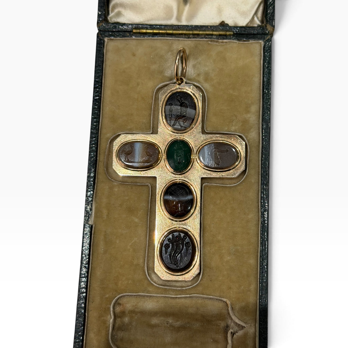 Grand Tour Intaglio Cross Pendant