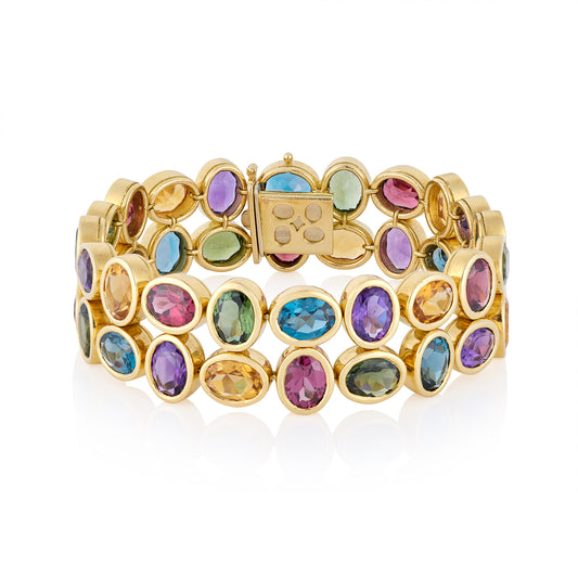 18ct Gold Multi-gem Bracelet - Wildsmith Jewellery