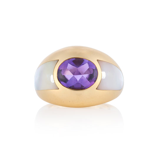 Amethyst and Mother of Pearl Ring by Mauboussin Paris - Wildsmith Jewellery