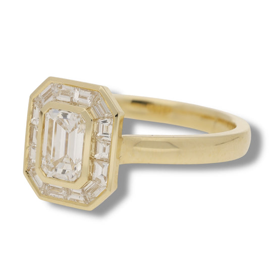 Art Deco Style Diamond Cluster Ring