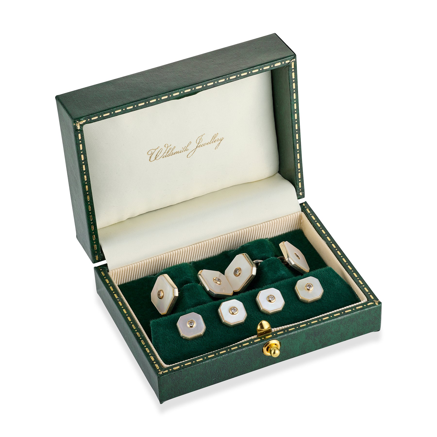 Diamond & Mother of Pearl Octagonal Dress Set