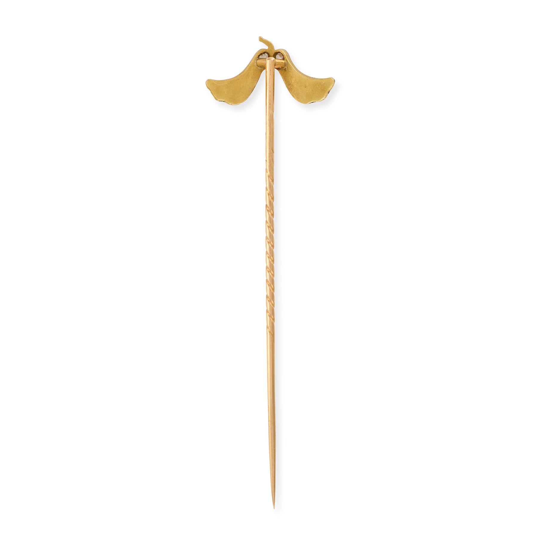 Art Nouveau Gold & Diamond Sycamore Stickpin