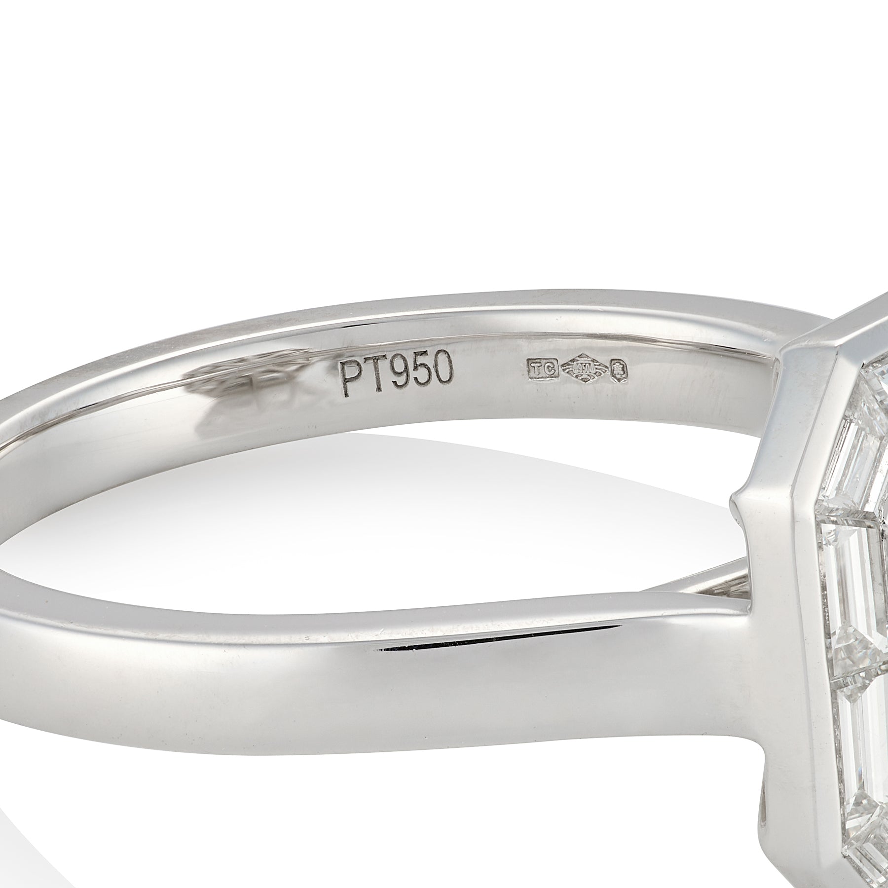 Art Deco Style Platinum Diamond Ring