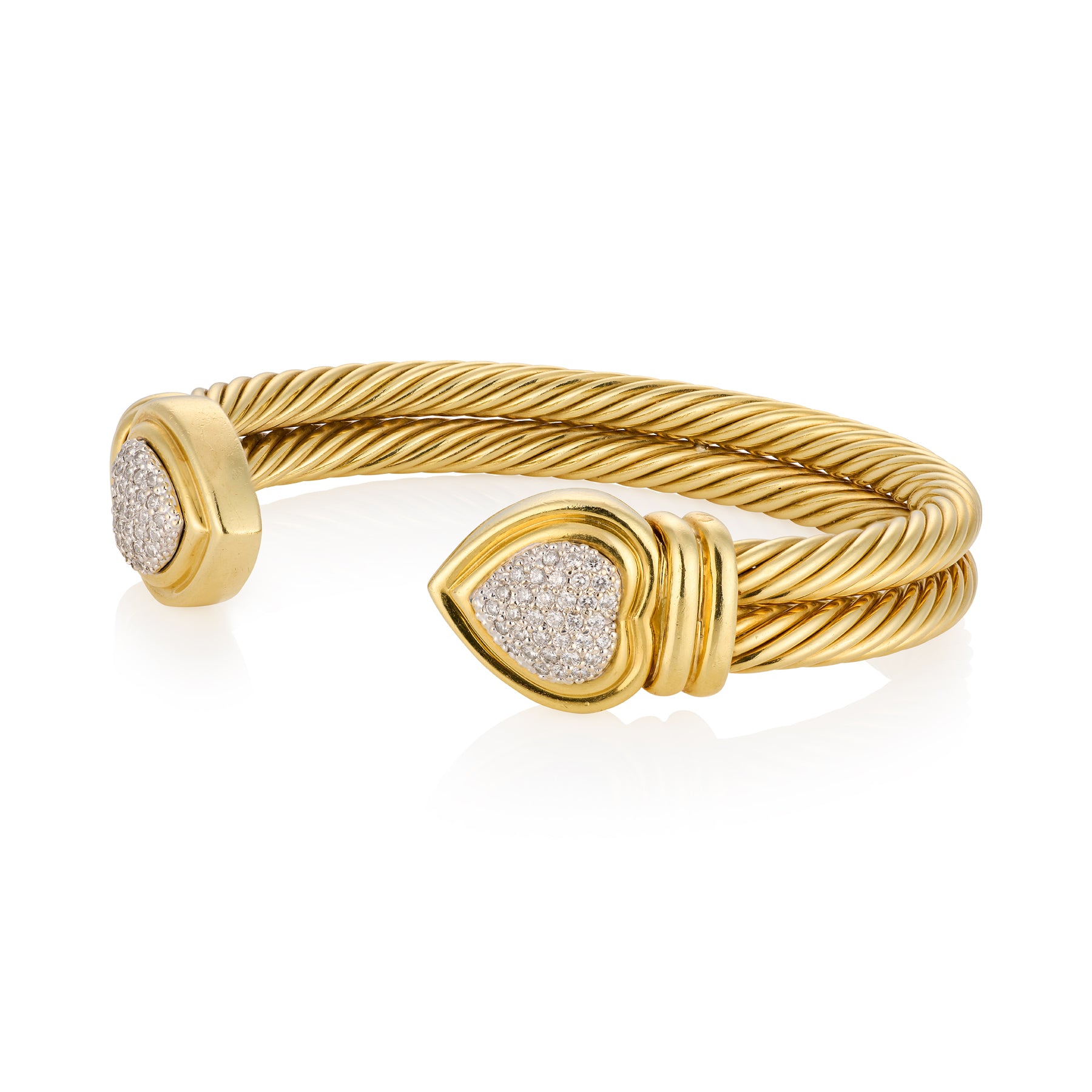 David Yurman Diamond Heart Cuff Bracelet - Wildsmith Jewellery