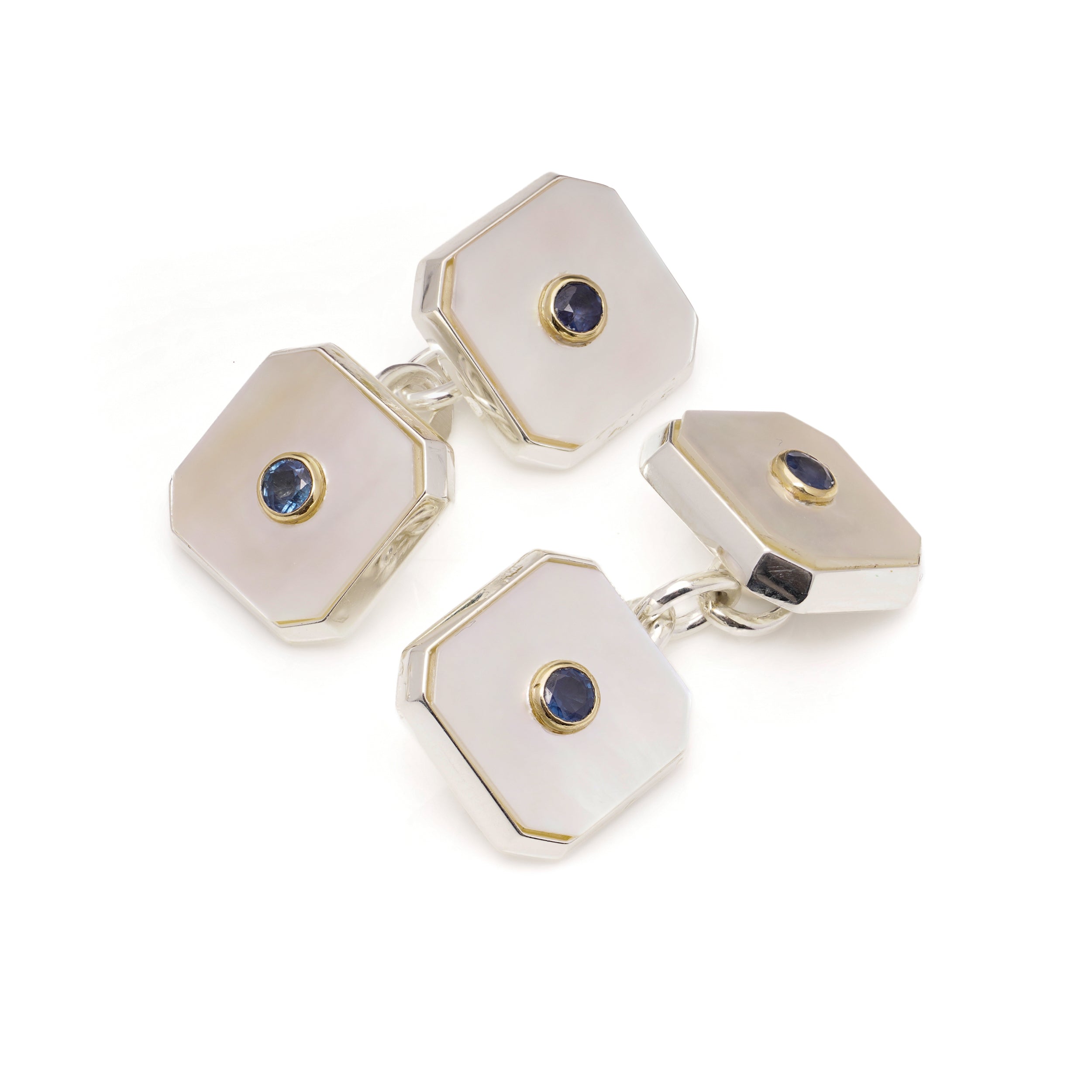 Sapphire & Mother of Pearl Dress Set - Wildsmith Jewellery