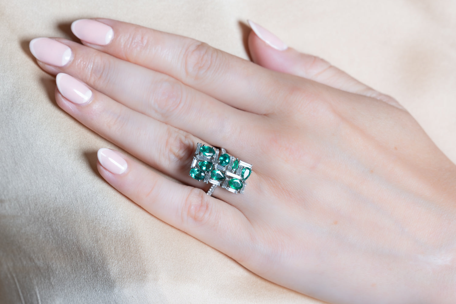 Emerald and Diamond Ring - Wildsmith Jewellery
