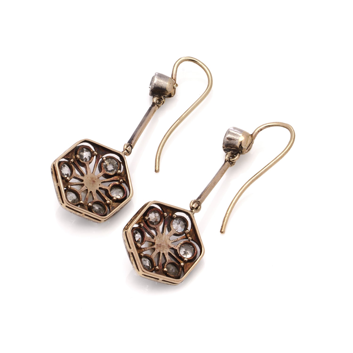 Victorian Pearl & Diamond Earrings - Wildsmith Jewellery