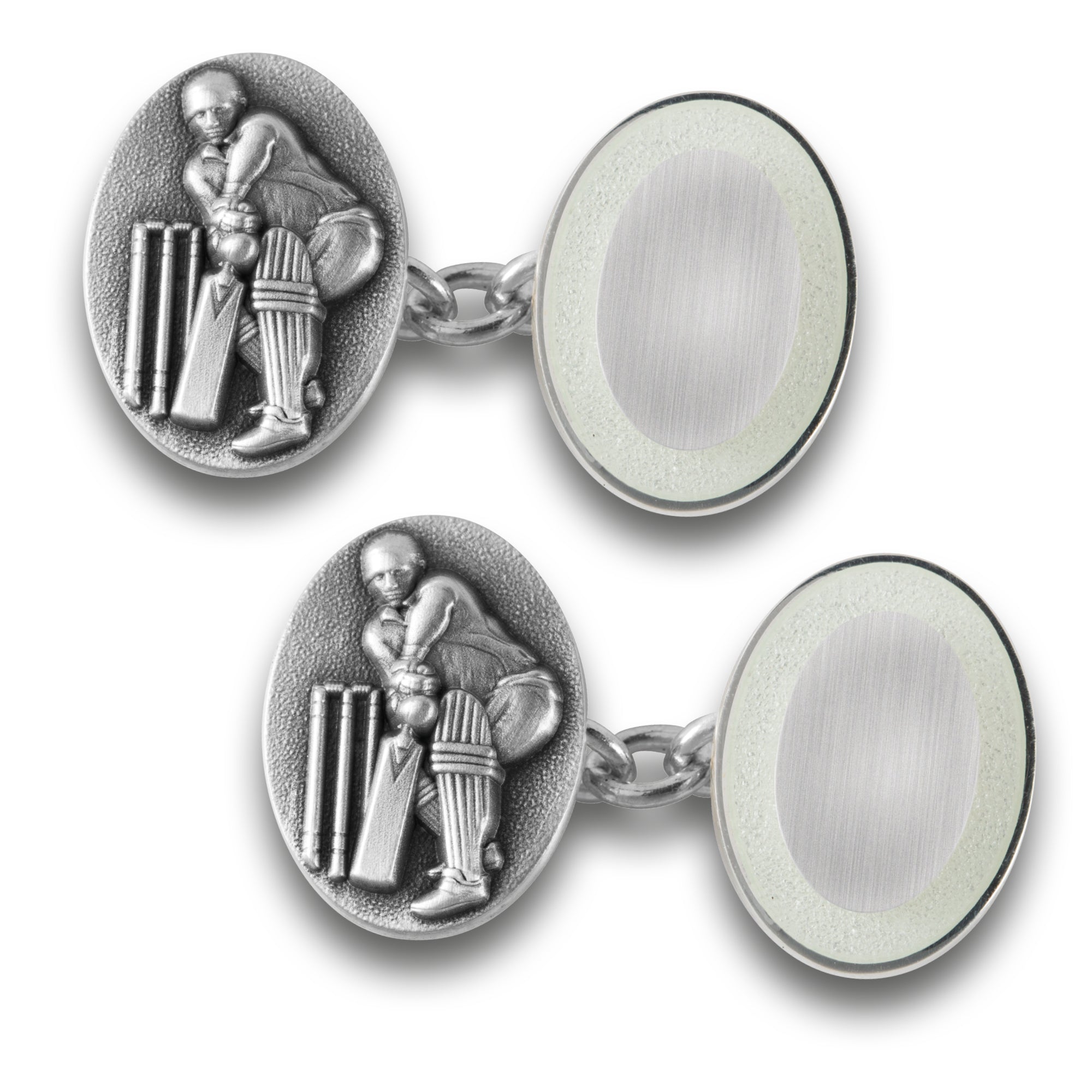 Sterling Silvering Cricket Cufflinks