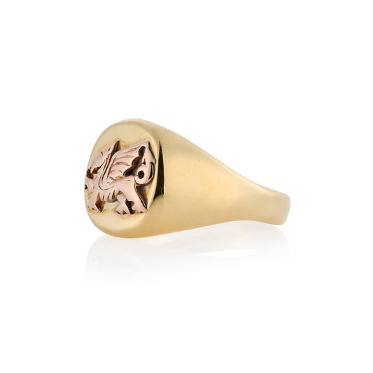 18ct Gold Dragon Signet Ring - Wildsmith Jewellery