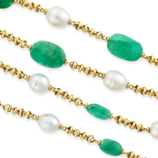 Emerald & Pearl Necklace - Wildsmith Jewellery