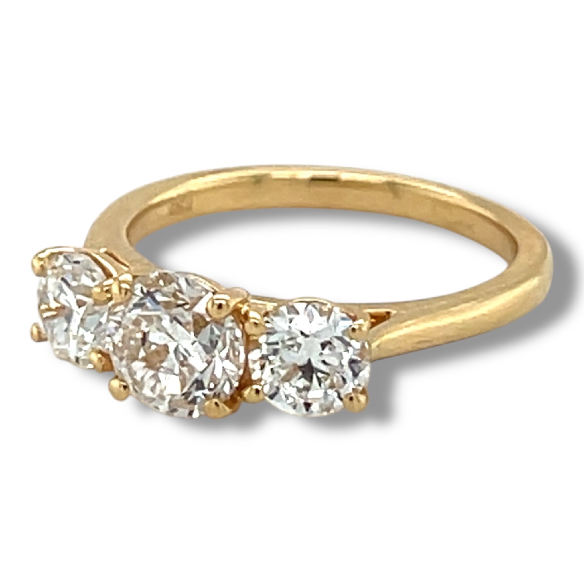 2ct GIA Certified Three Stone Diamond Ring - Wildsmith Jewellery