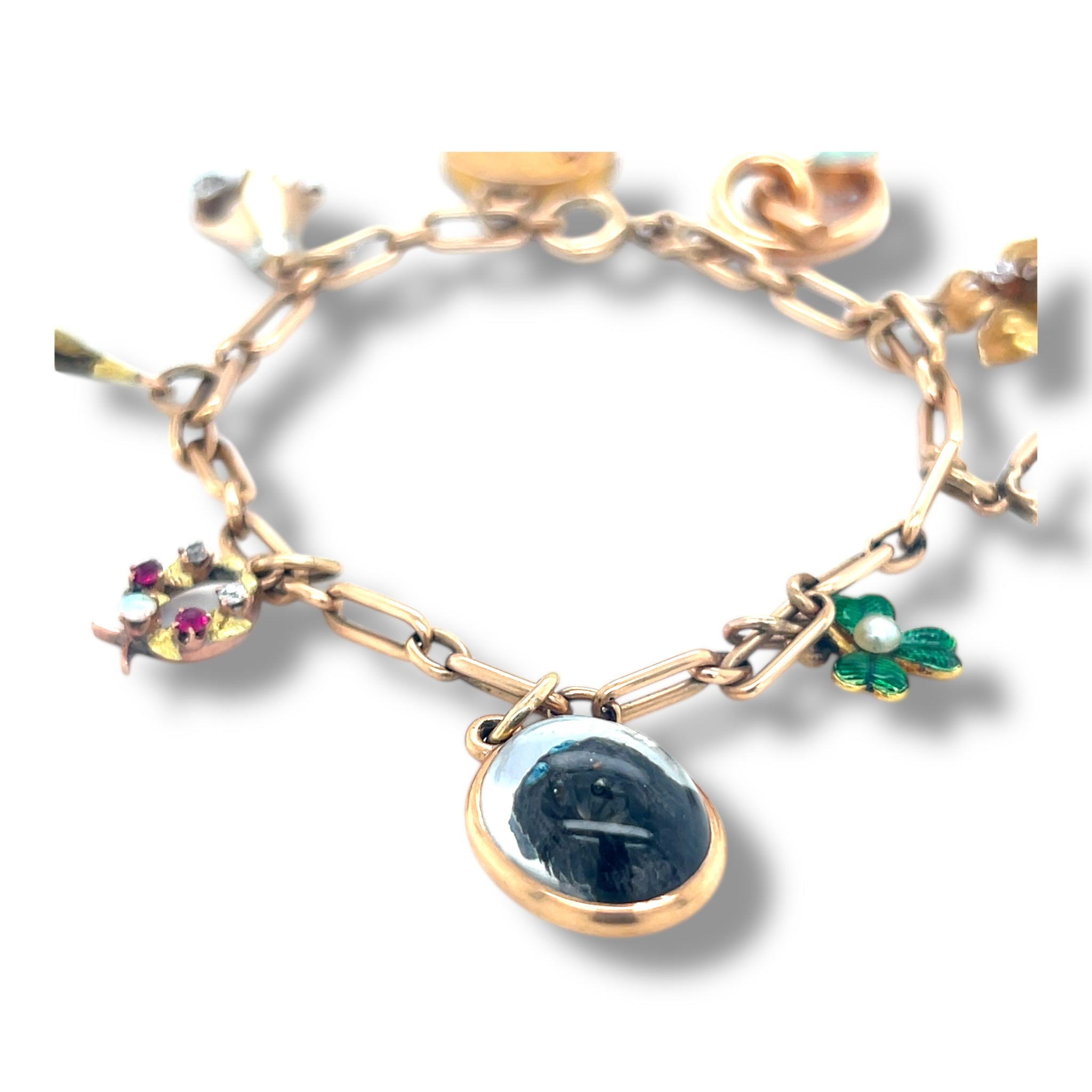 Antique Gold Charm Bracelet