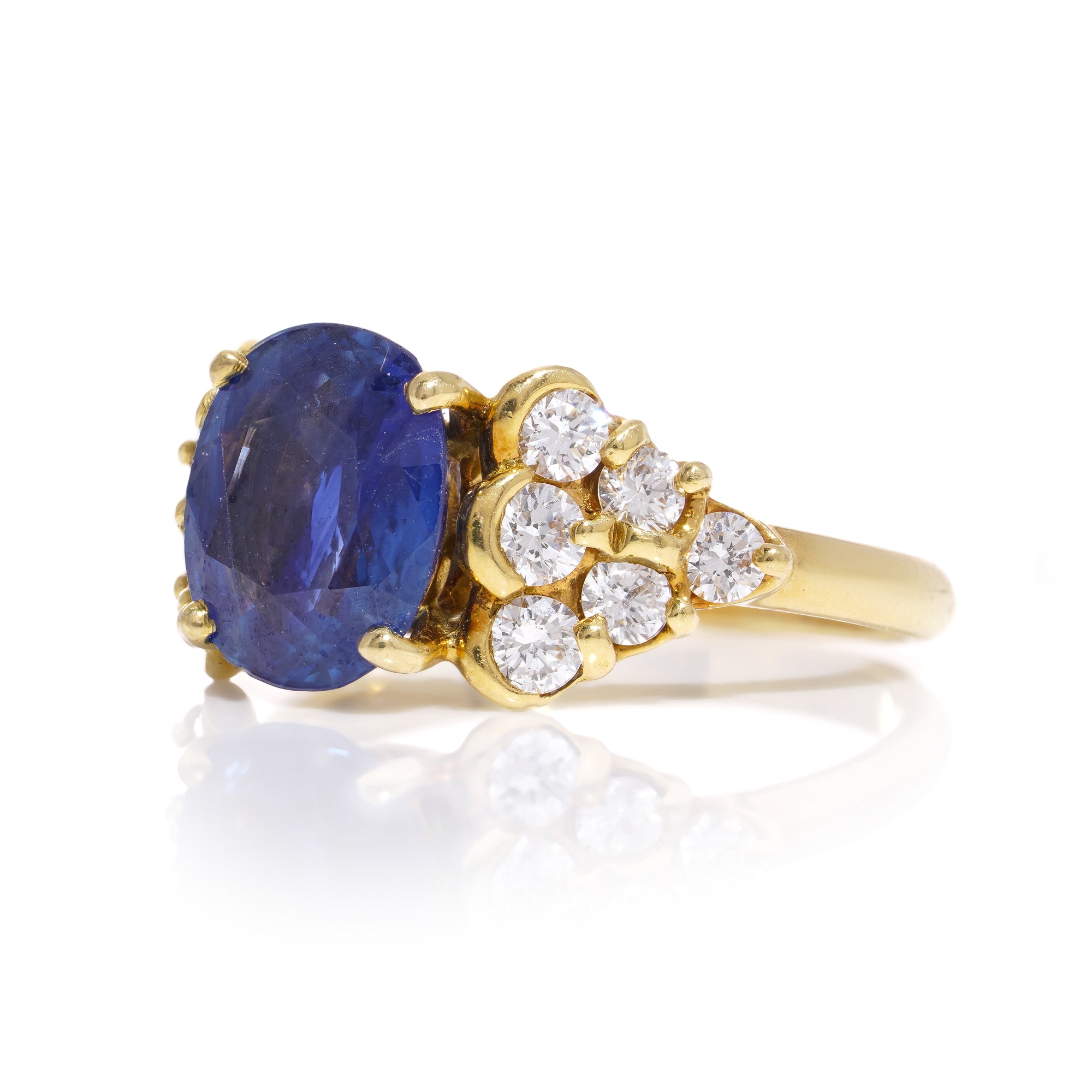 Sapphire & Diamond Ring, French - Wildsmith Jewellery