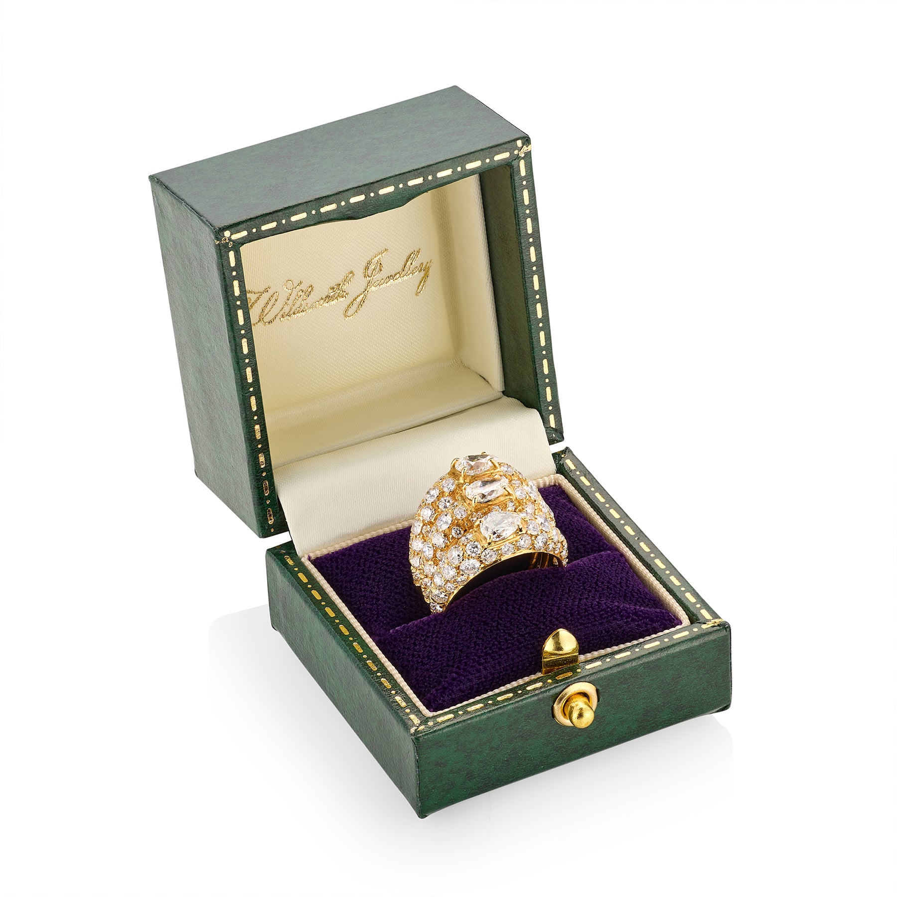 Vintage Pear Cut Diamond Cocktail Ring