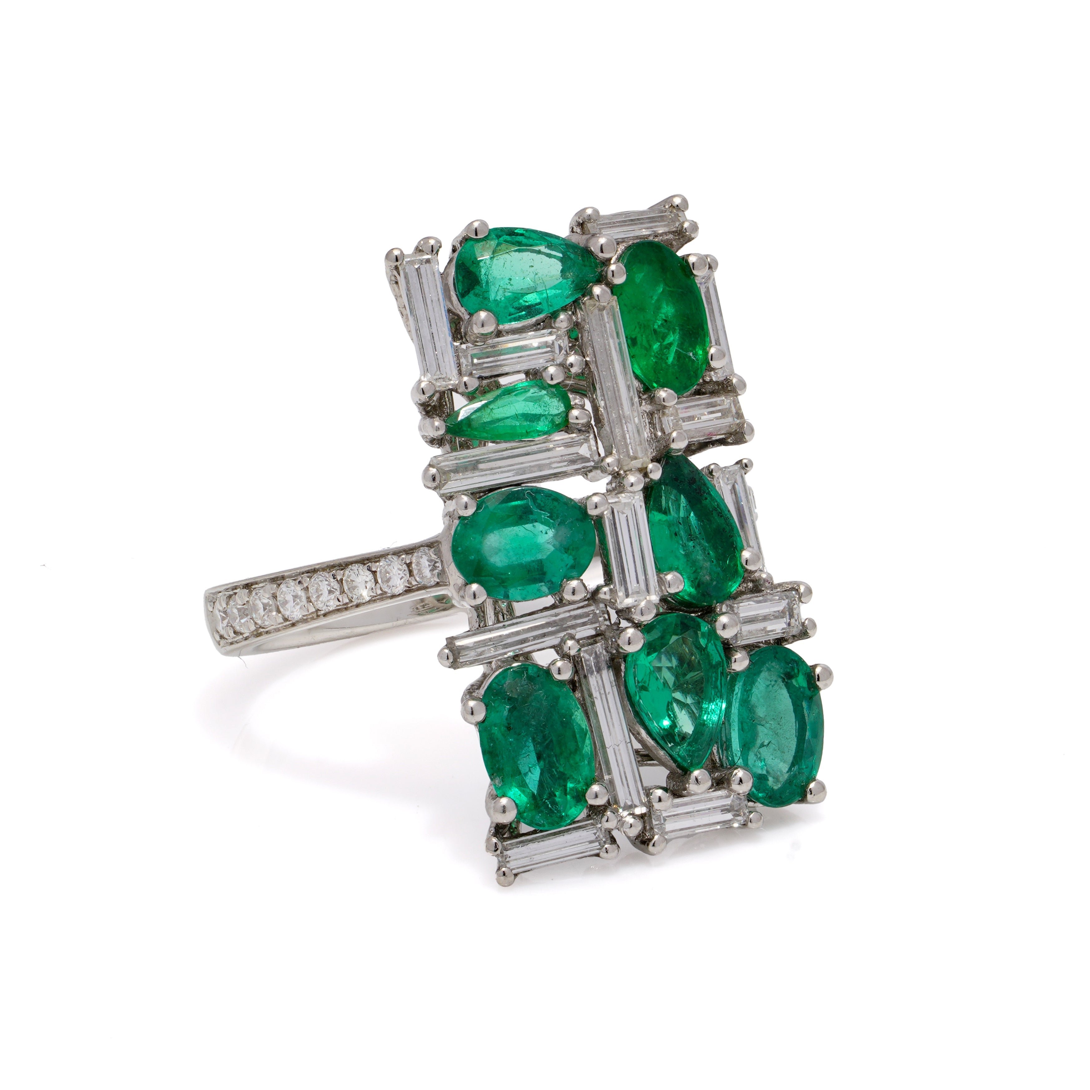 Emerald and Diamond Ring - Wildsmith Jewellery