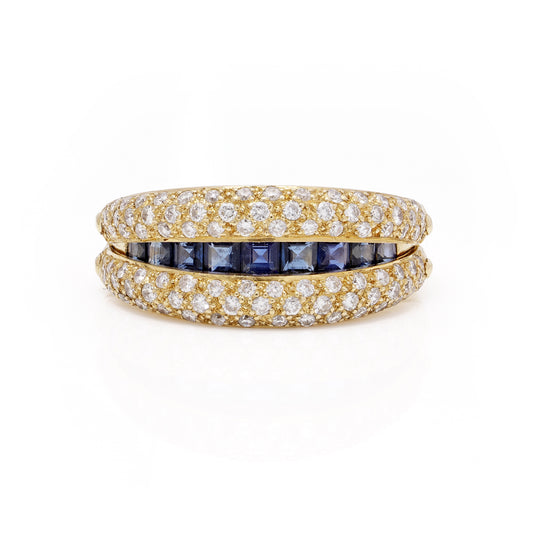 Sapphire & Diamond 'Night & Day' Ring - Wildsmith Jewellery