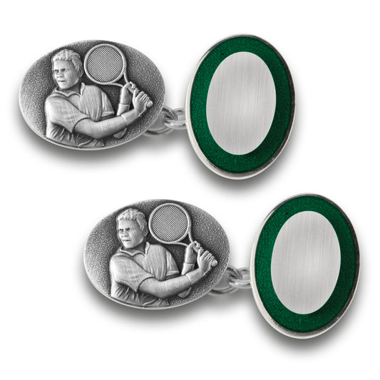 Sterling Silvering Tennis Cufflinks - Wildsmith Jewellery