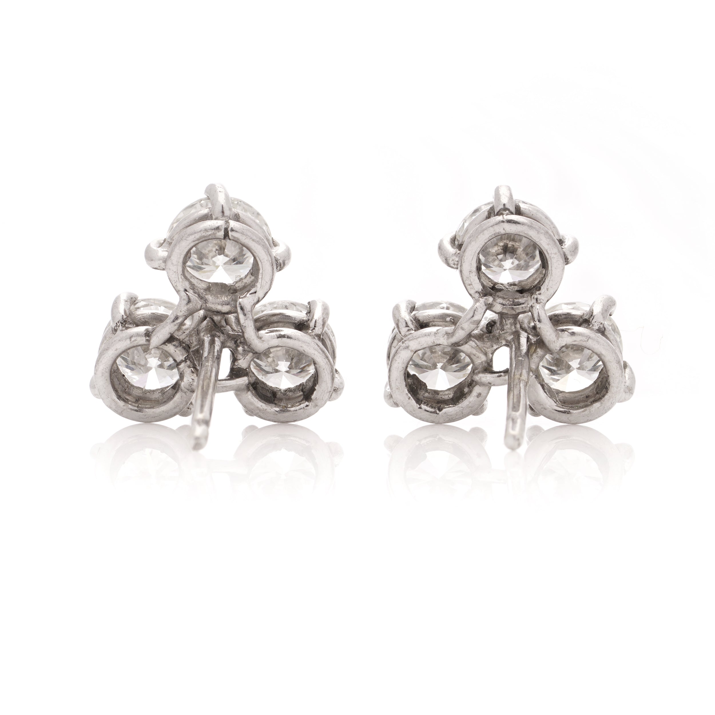 Triple Diamond Stud Earrings - Wildsmith Jewellery