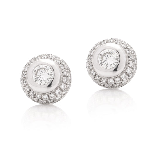 Diamond Cluster Earrings - Wildsmith Jewellery